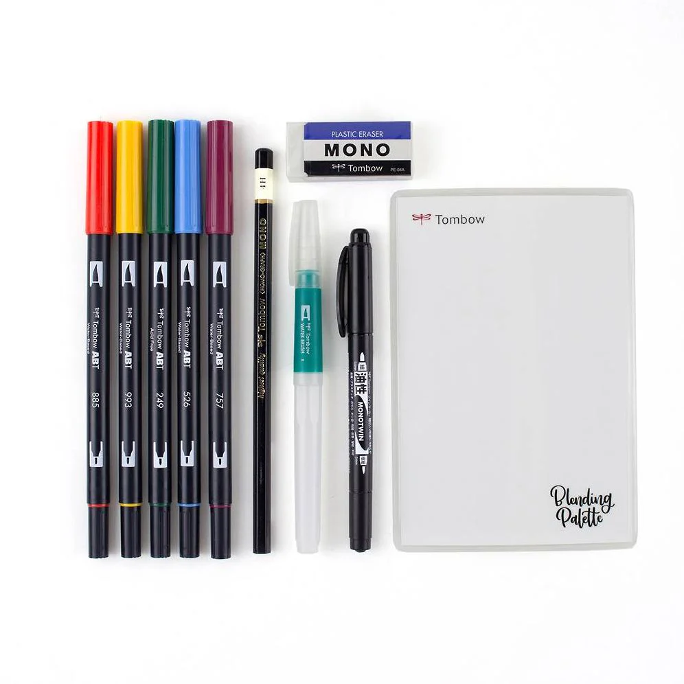 Tombow Watercolor Set Complete Kit with Dual Brush Pens, Water Brush, and Accessories - Image 9