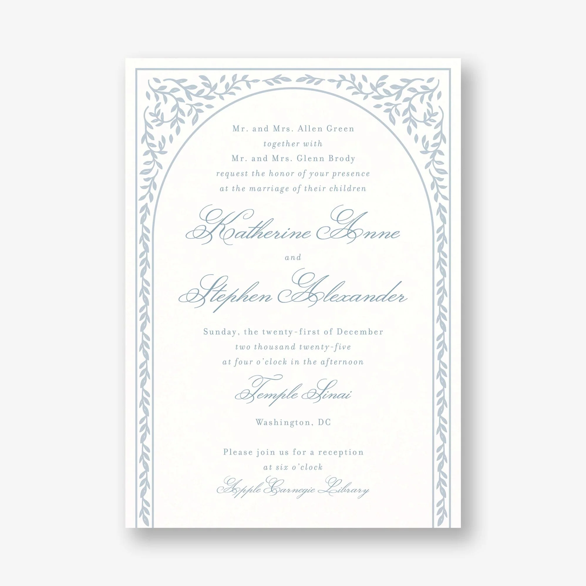 Trellis Vines Wedding Invitation - Image 2