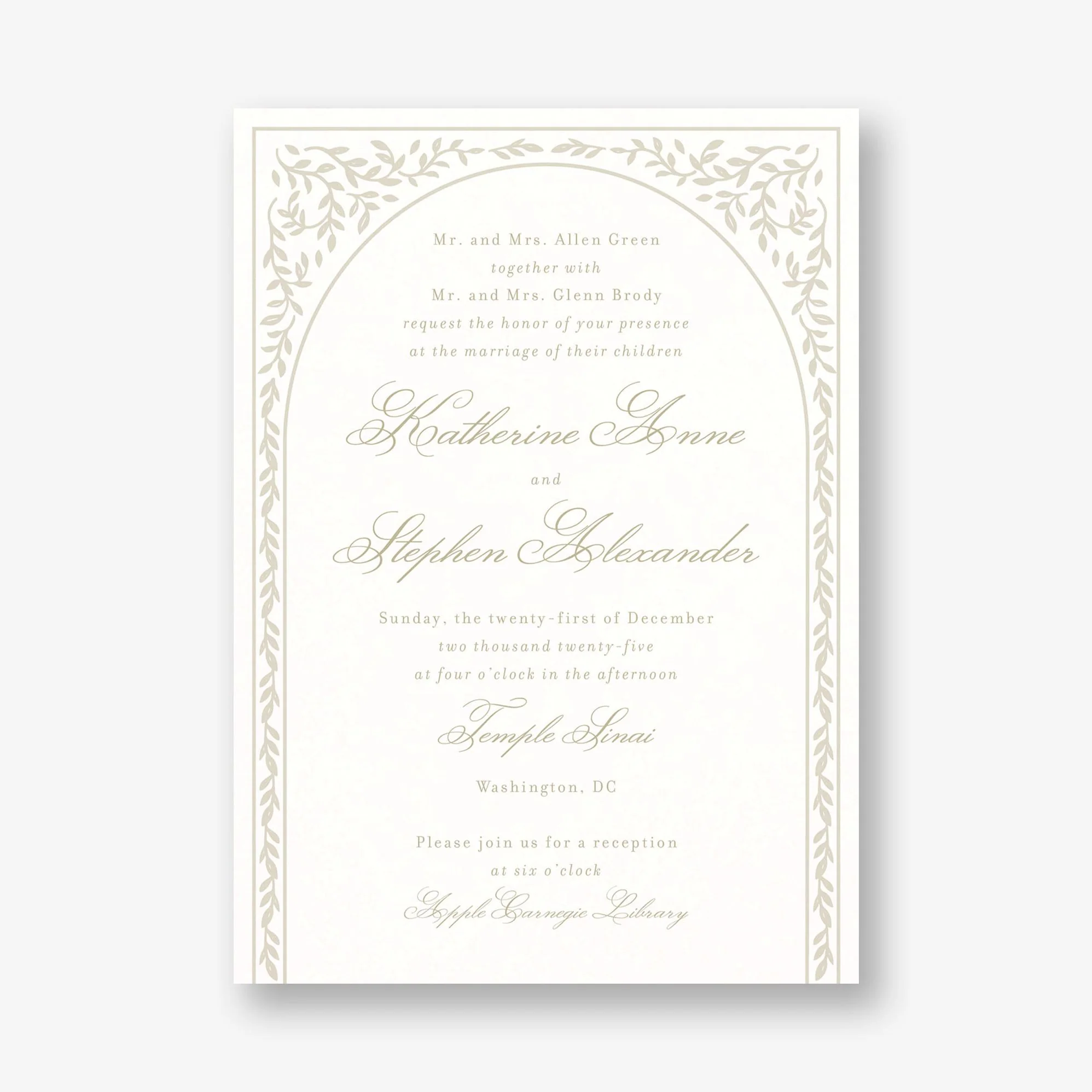 Trellis Vines Wedding Invitation - Image 3