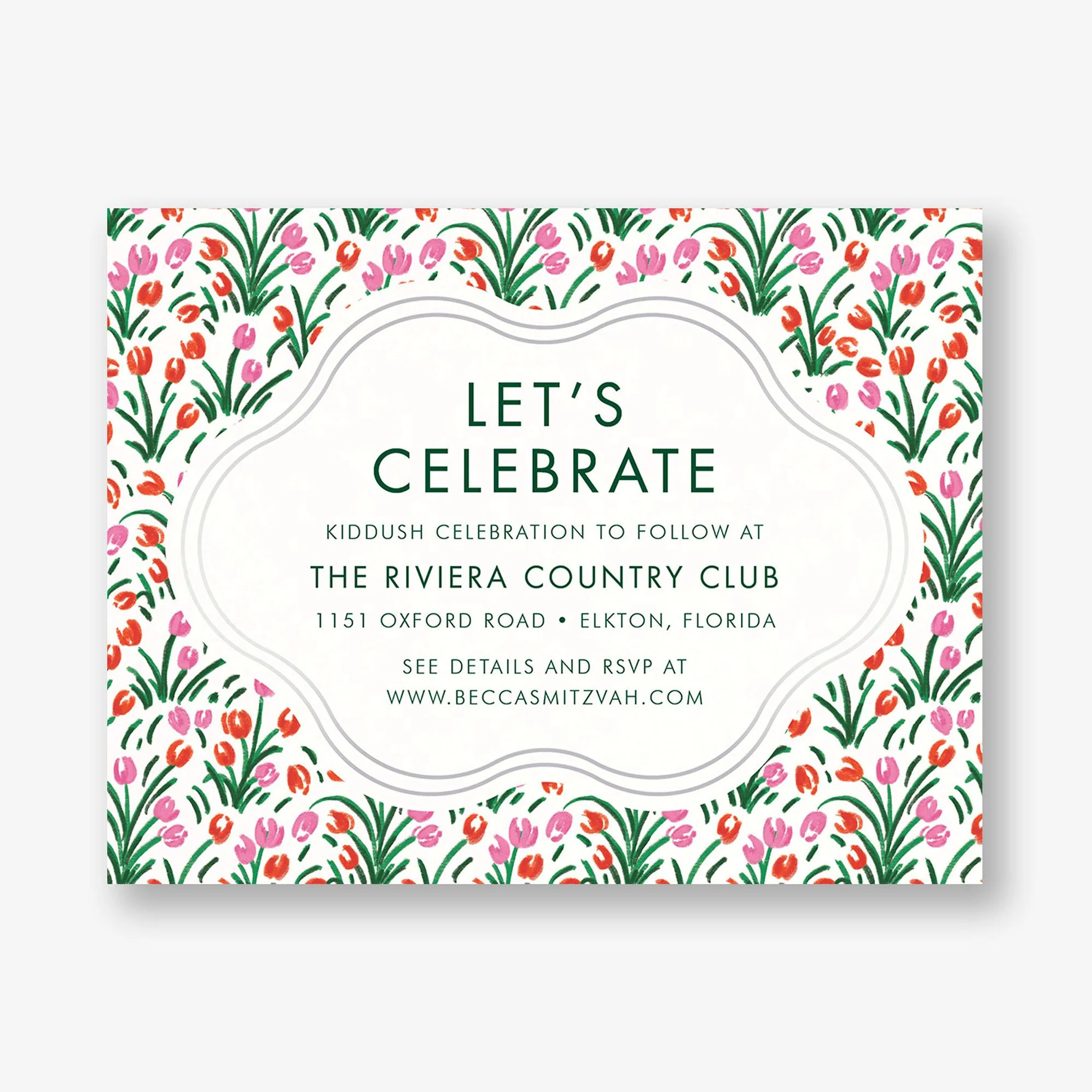 Tulip Field Foil Bat Mitzvah Information - Image 2
