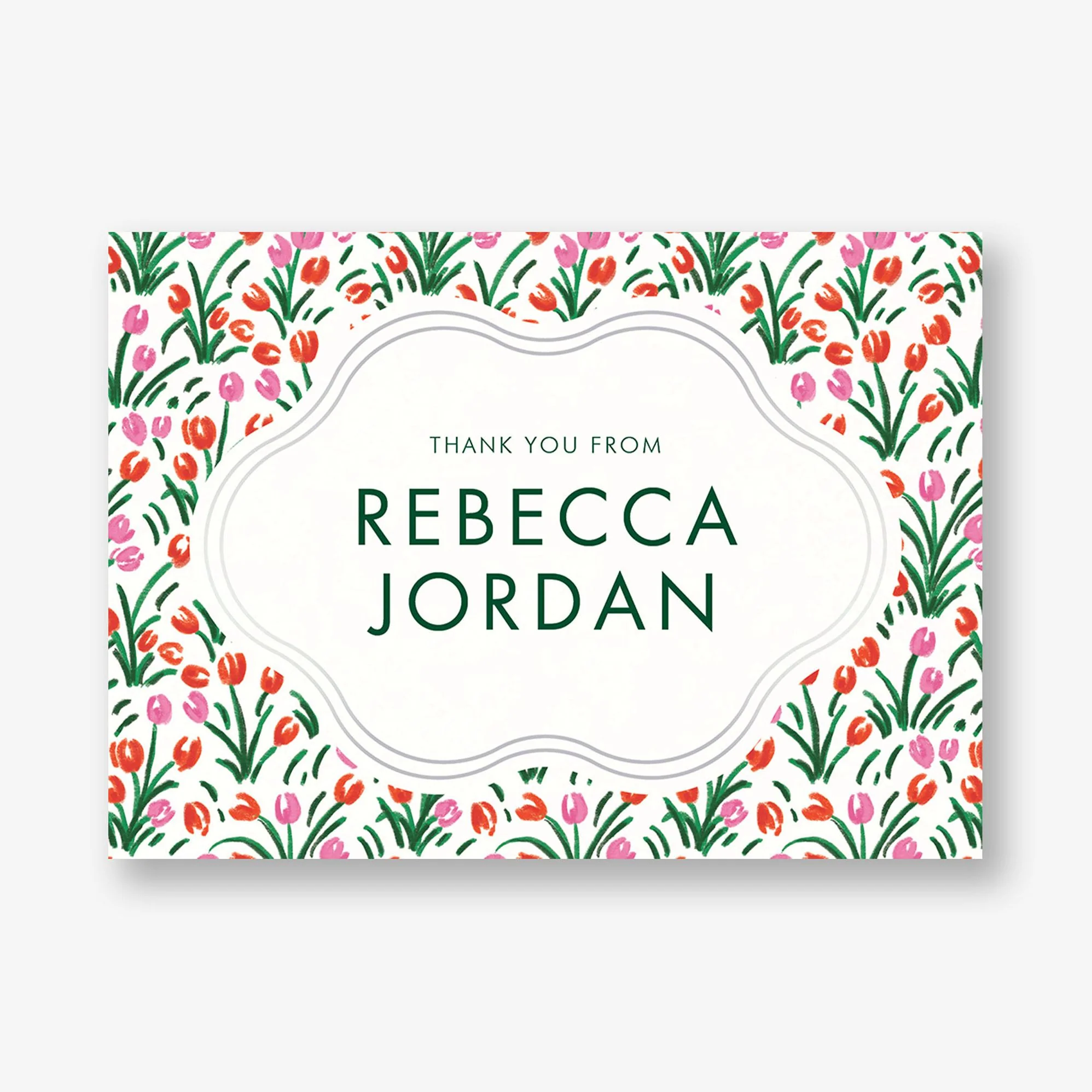 Tulip Field Foil Bat Mitzvah Stationery - Image 2