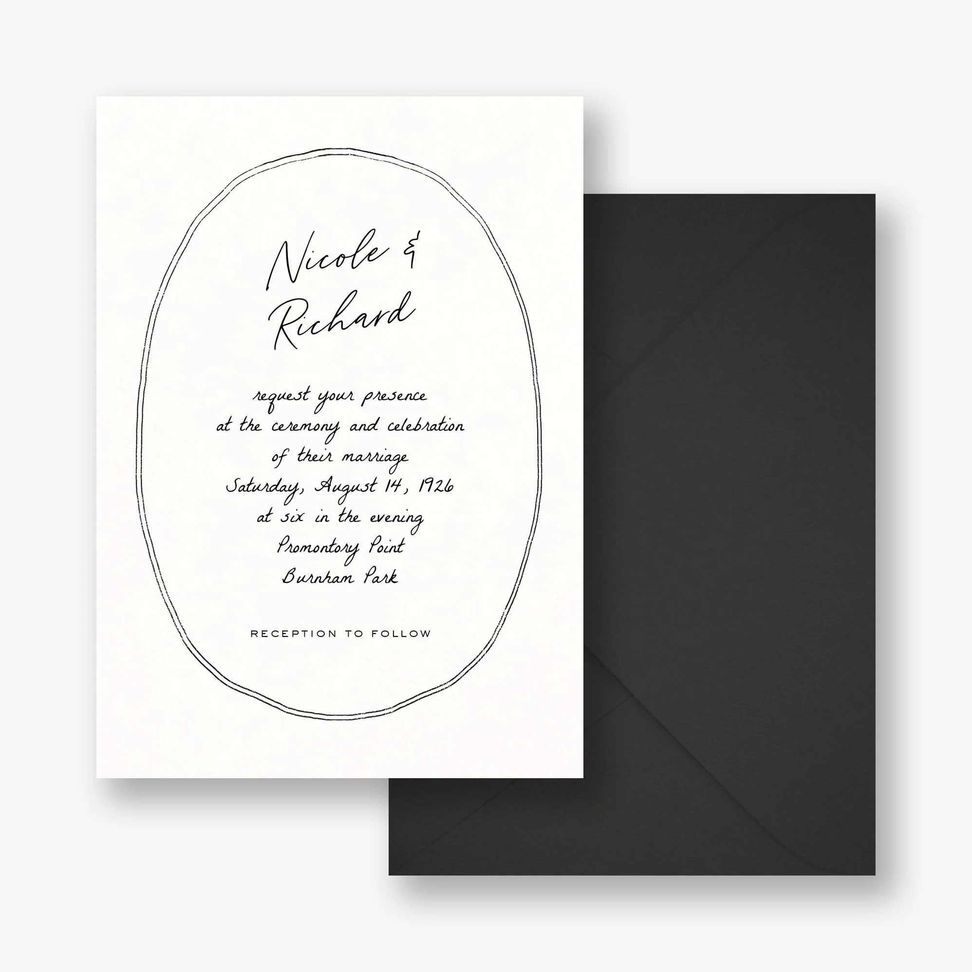 Twin Lines Wedding Invitation - Image 3