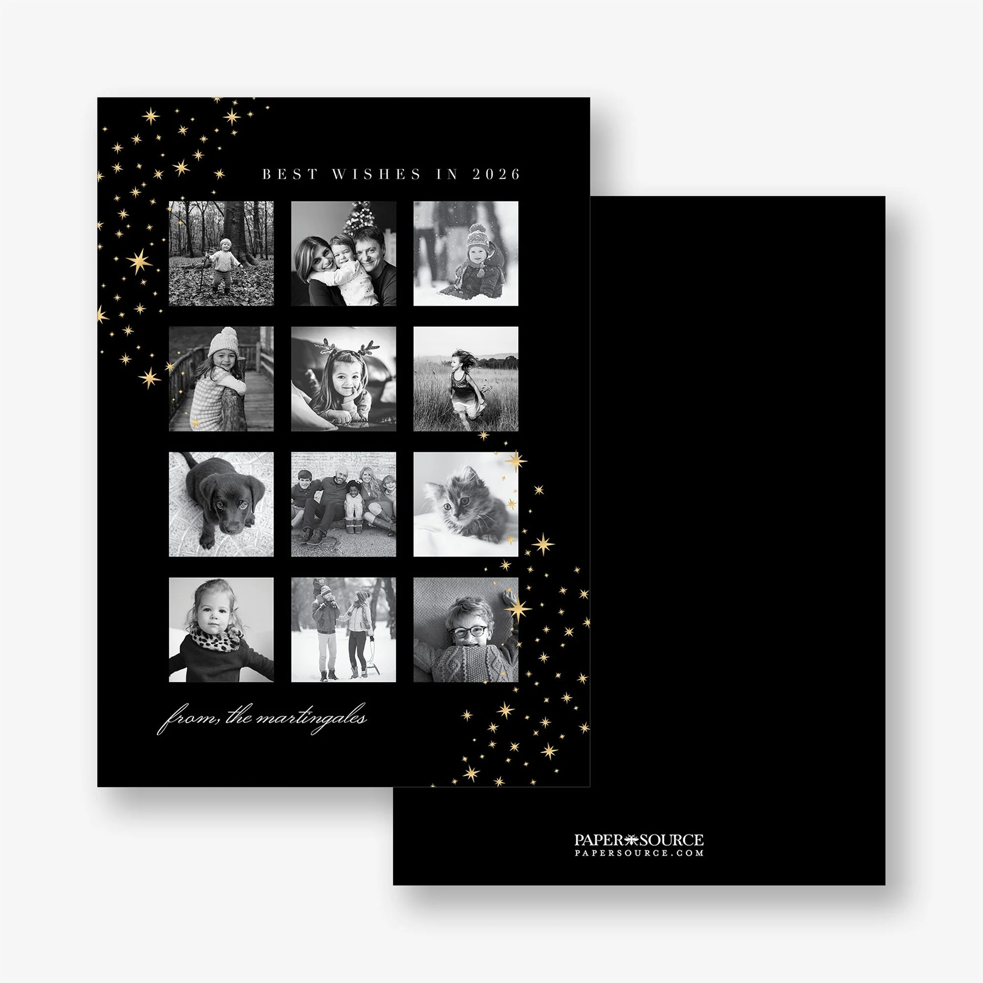 Twinkling Stars Foil New Years Photo Card - Image 2