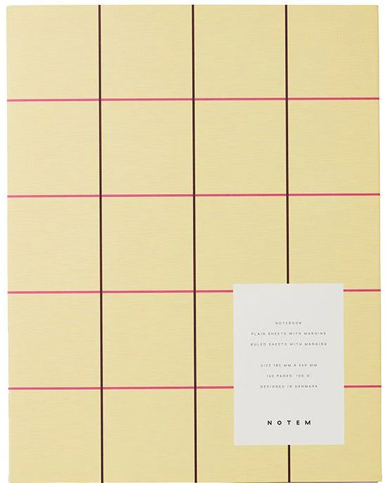 UMA Yellow Check Flat-lay Notebook