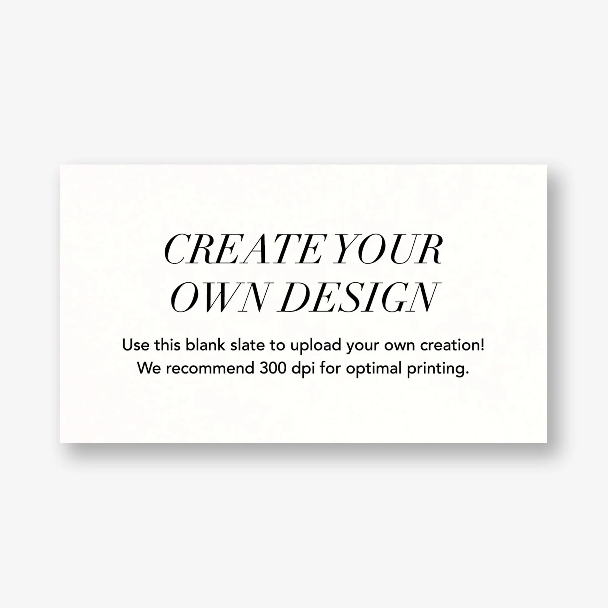 Upload Your Own Business Card Horizontal