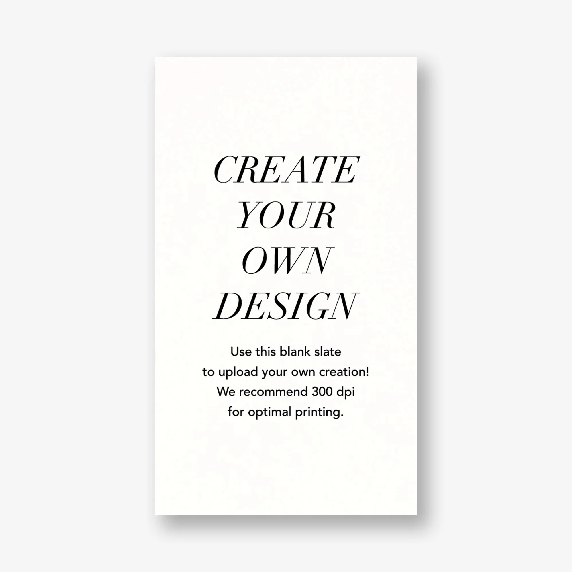 Upload Your Own Business Card Vertical