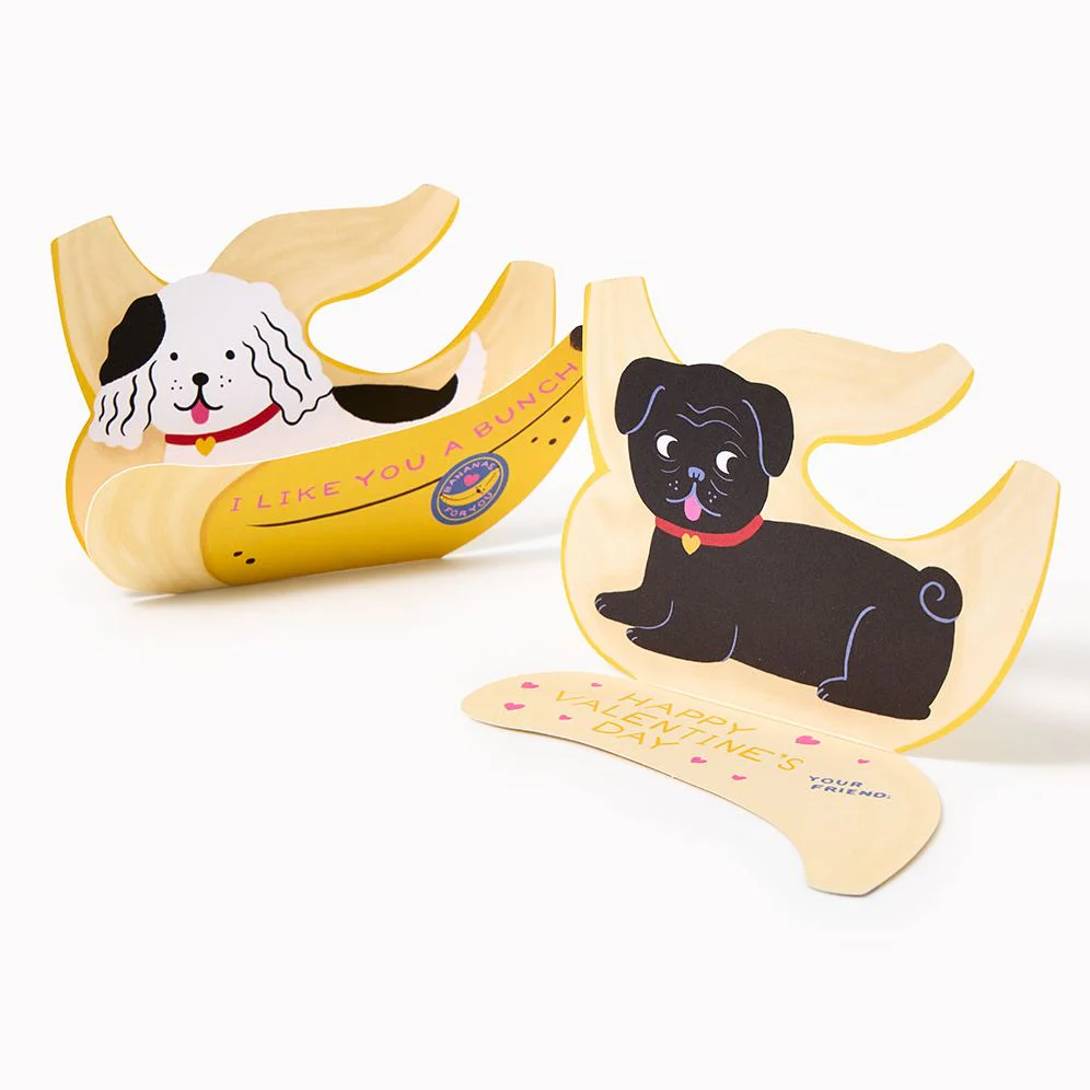 Valentines Banana Pups Classroom Stationery Set - Image 2