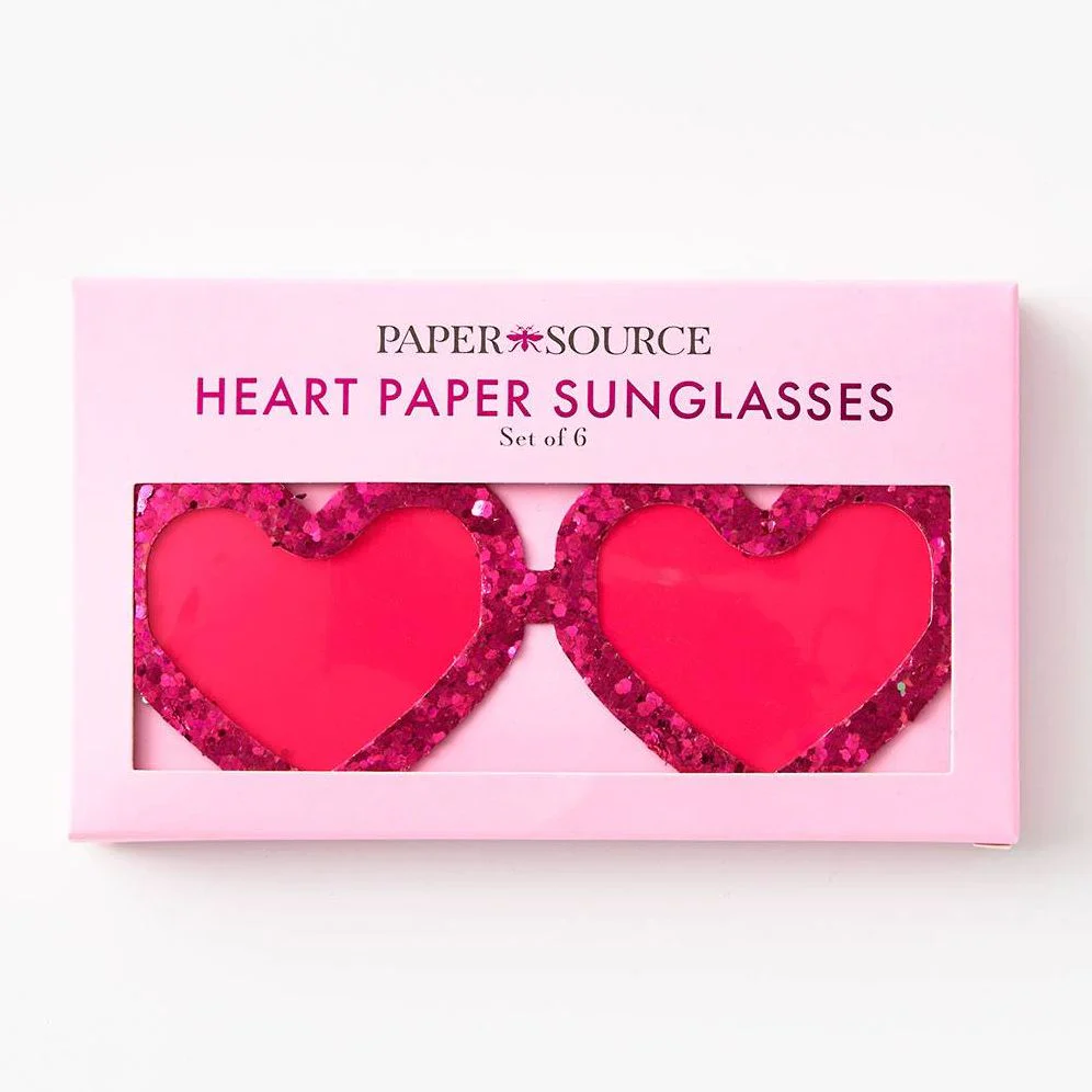 Valentine's Day Heart Paper Sunglasses - Image 2