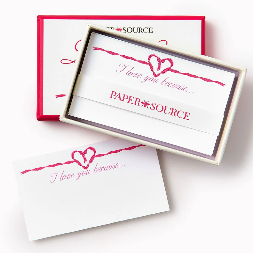 Valentines I Love You Because Mini Stationery Set - Image 2