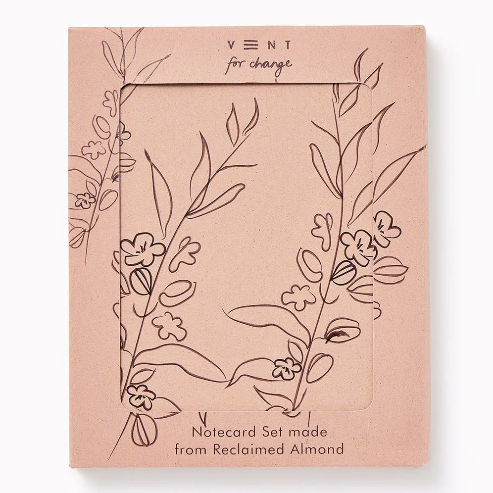 VENT for Change Reclaimed Almond Paper Notecard Set