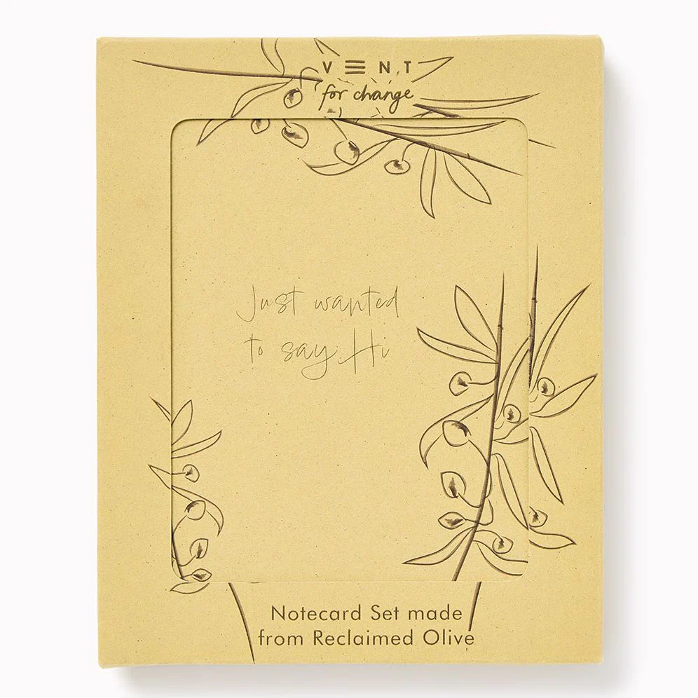 VENT for Change Reclaimed Olive Paper Notecard Set