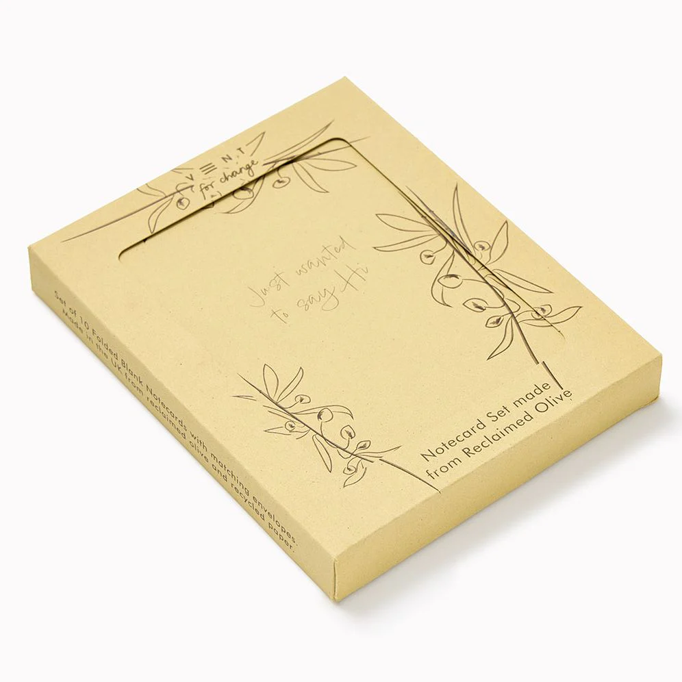 VENT for Change Reclaimed Olive Paper Notecard Set - Image 2