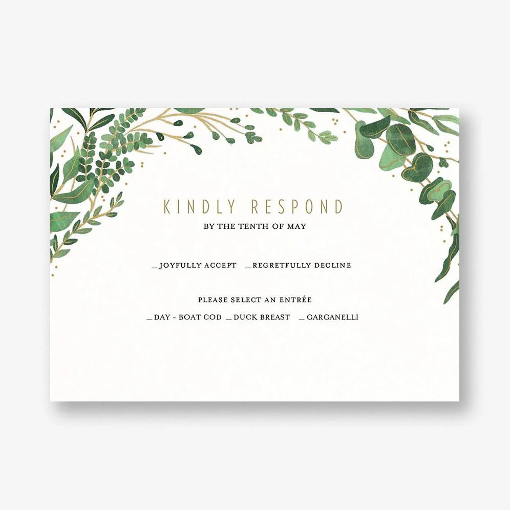 Verde Response Card