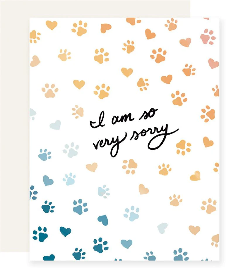 Very Sorry Pet Sympathy Card