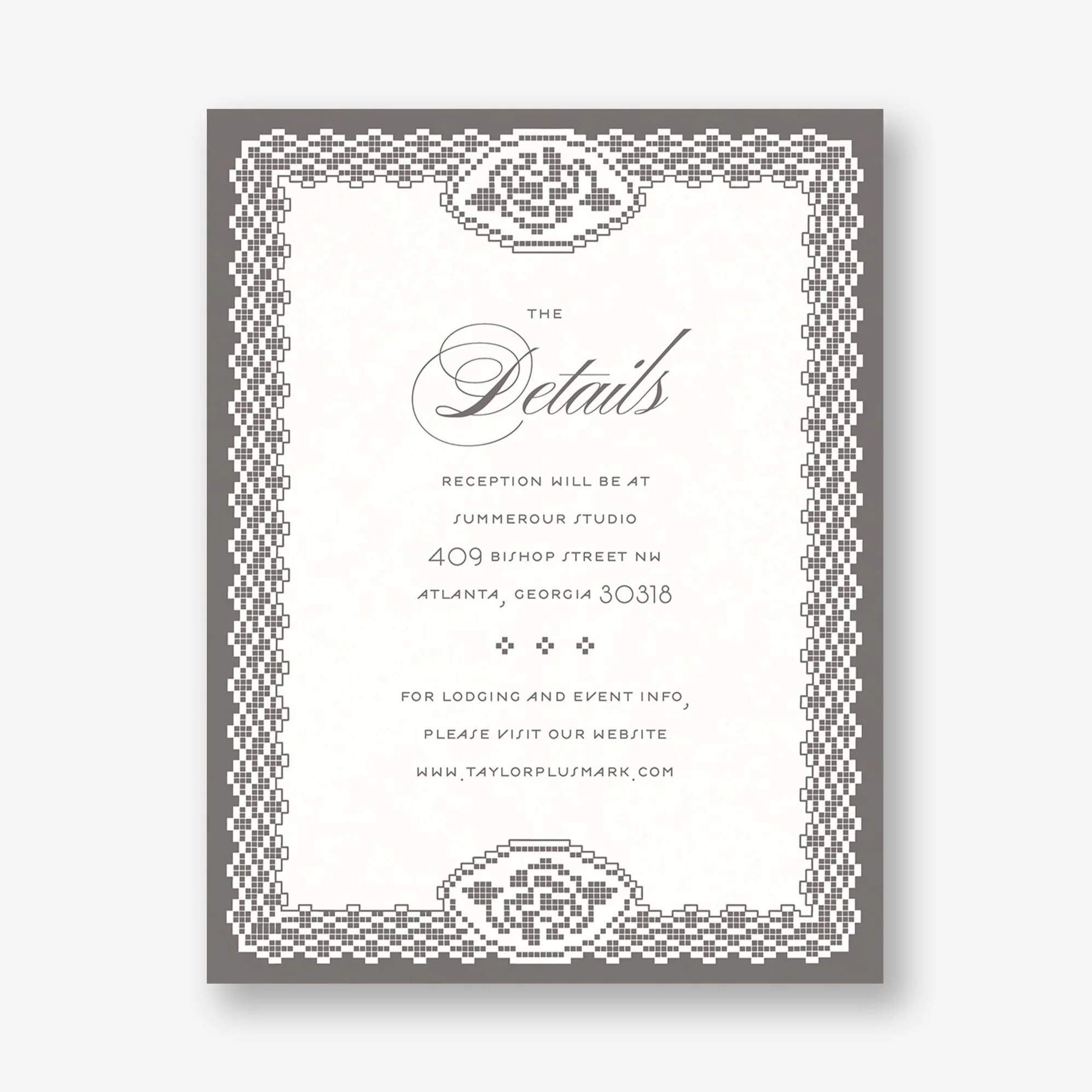 Vintage Lace Information Card
