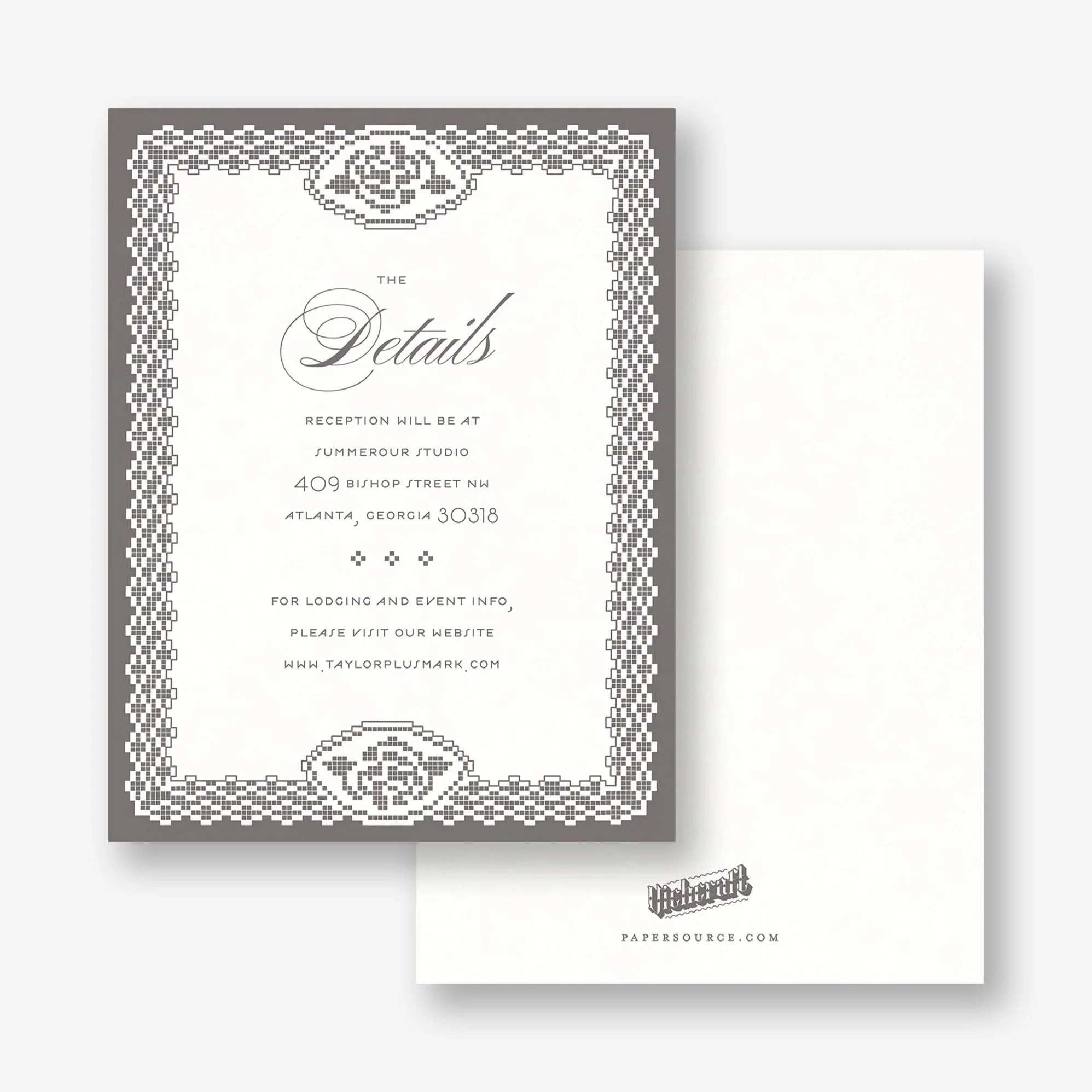 Vintage Lace Information Card - Image 2