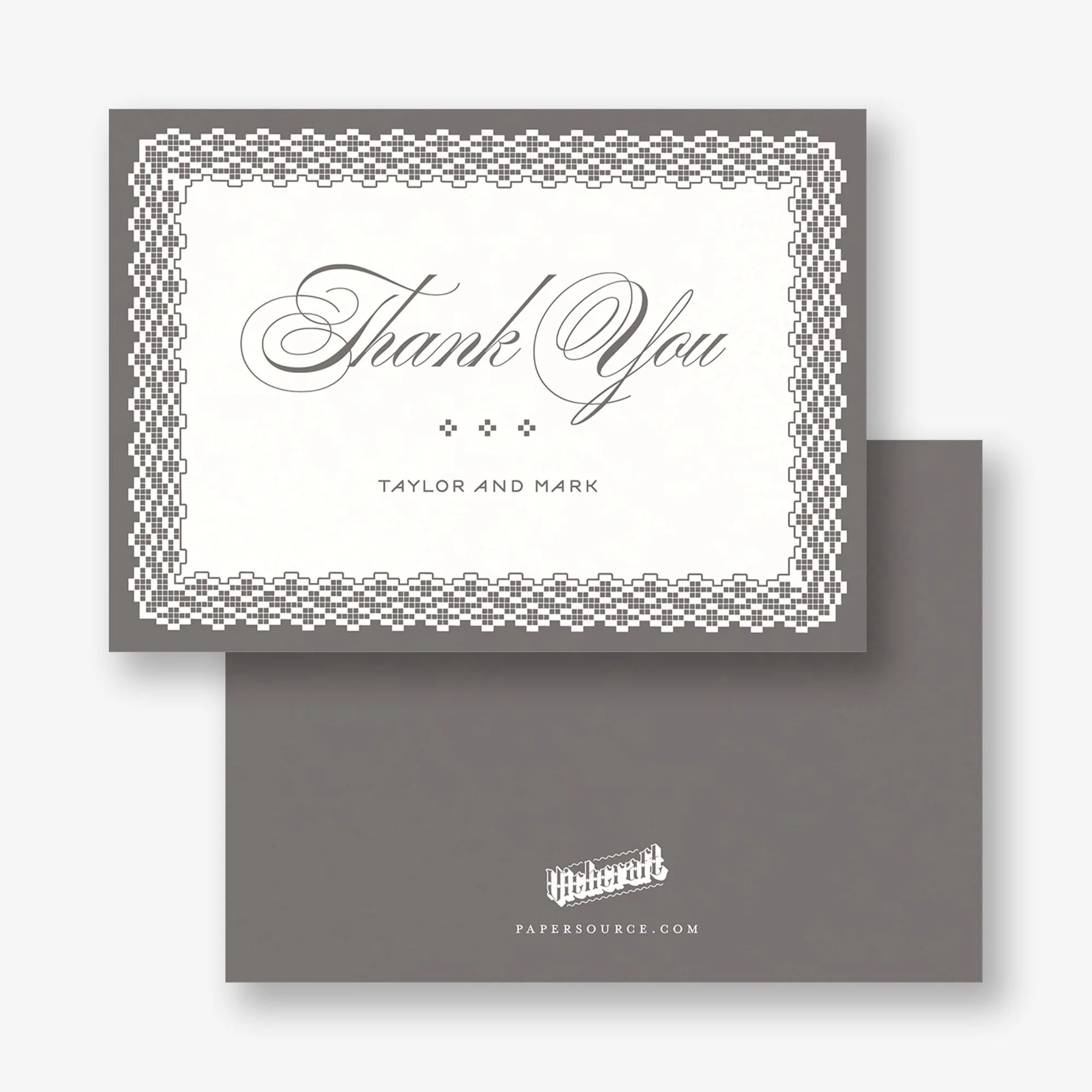 Vintage Lace Thank You Card - Image 3