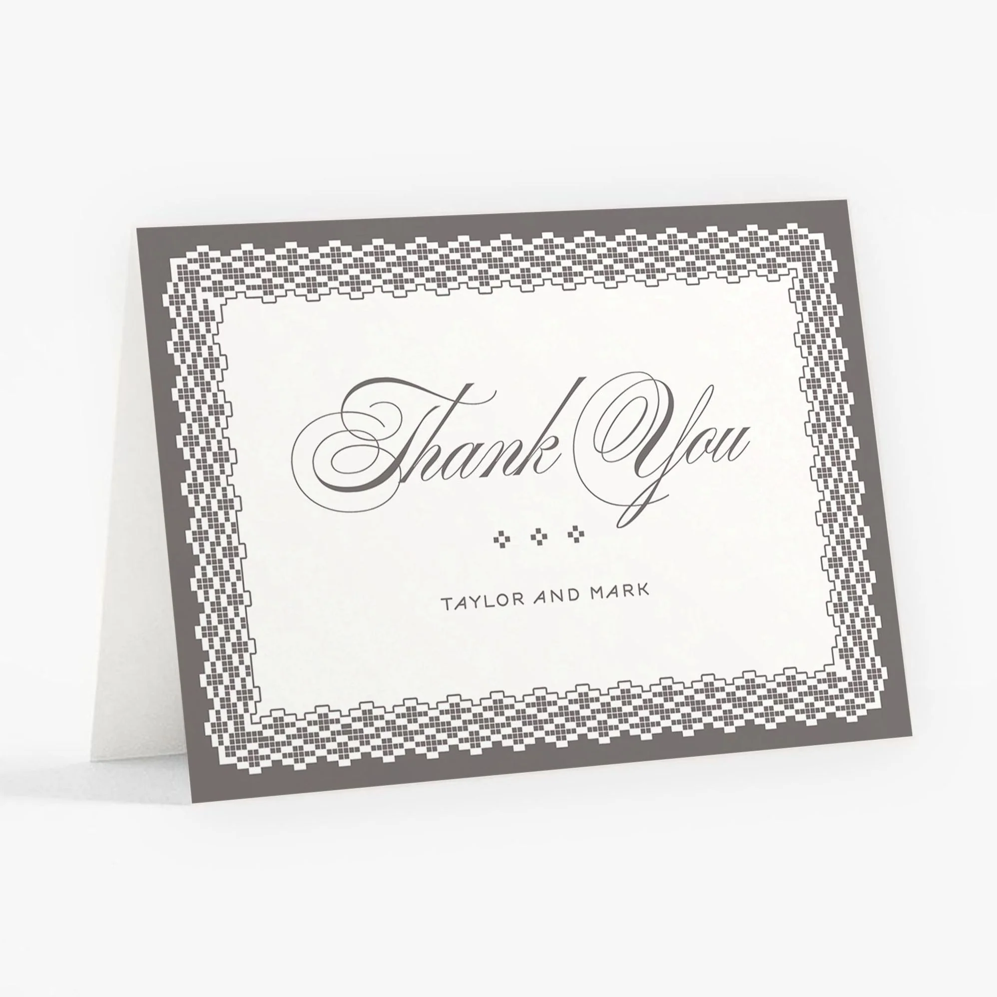 Vintage Lace Thank You Card - Image 4