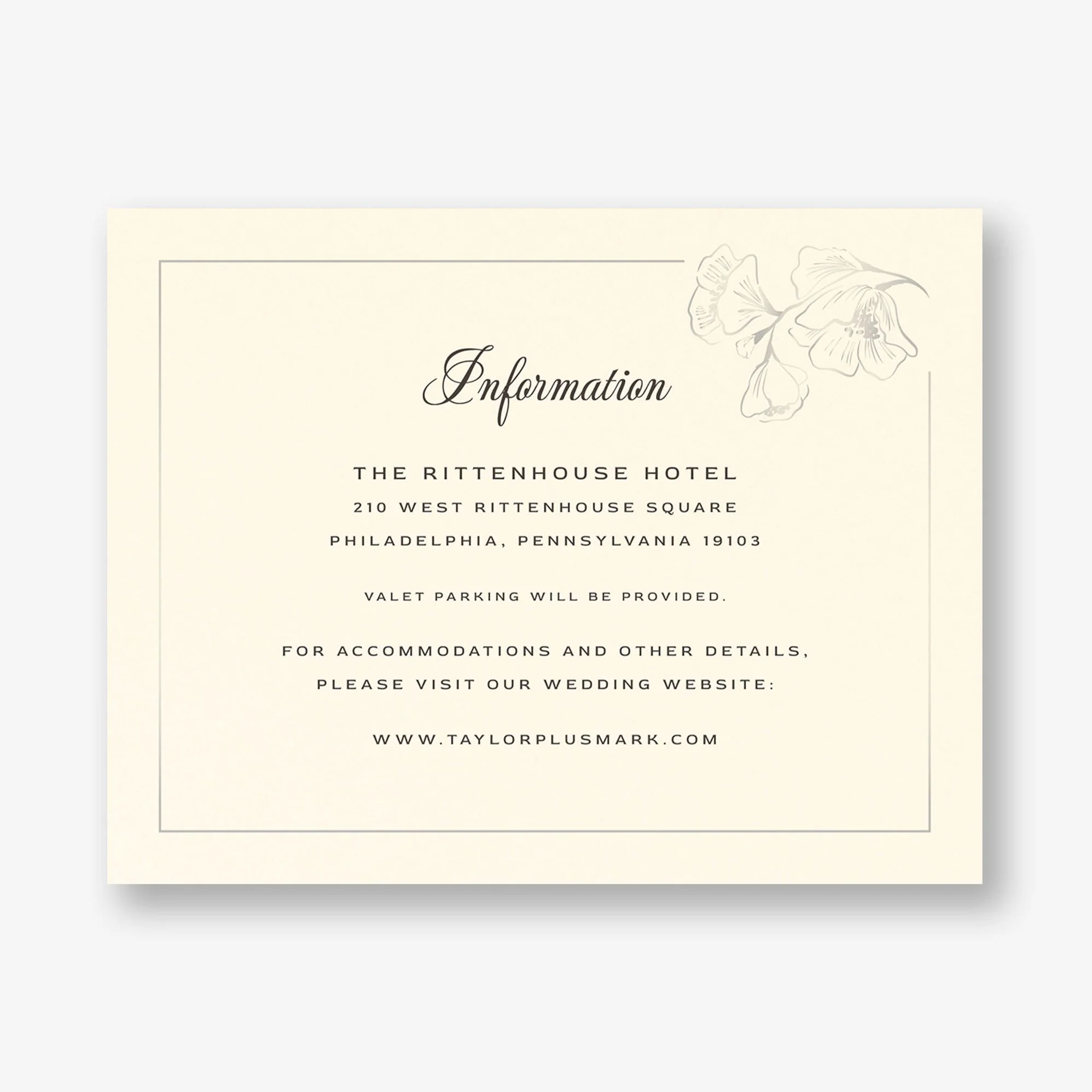 Vintage Magnolia Frame Foil Information Card - Image 4