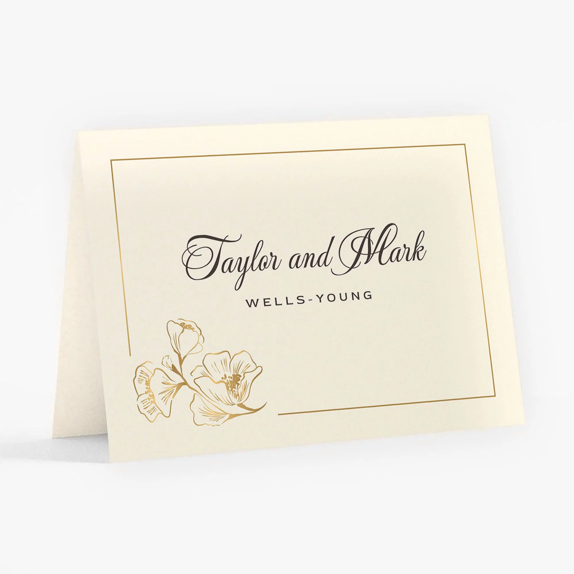 Vintage Magnolia Frame Foil Thank You Card - Image 2