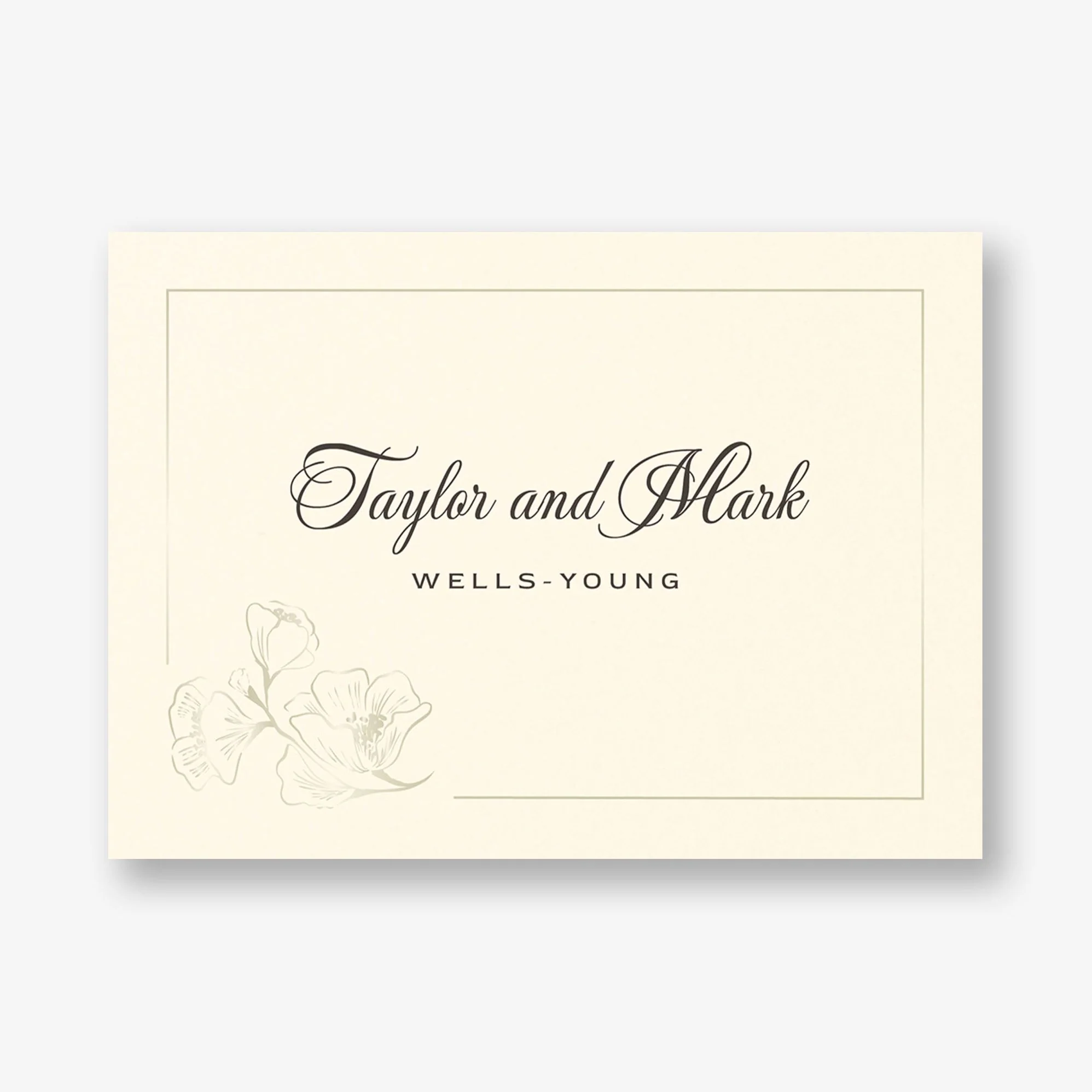 Vintage Magnolia Frame Foil Thank You Card - Image 3
