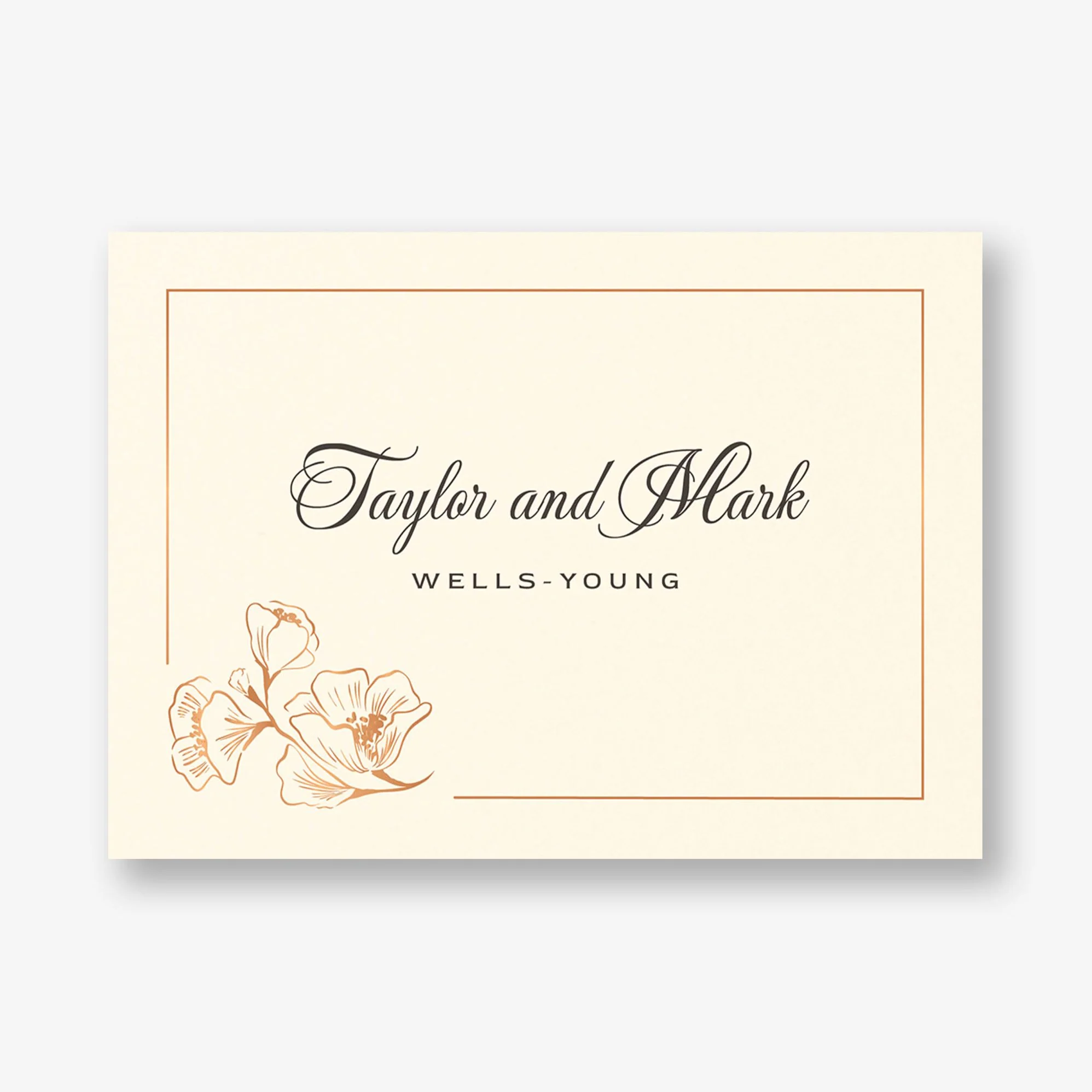 Vintage Magnolia Frame Foil Thank You Card - Image 4