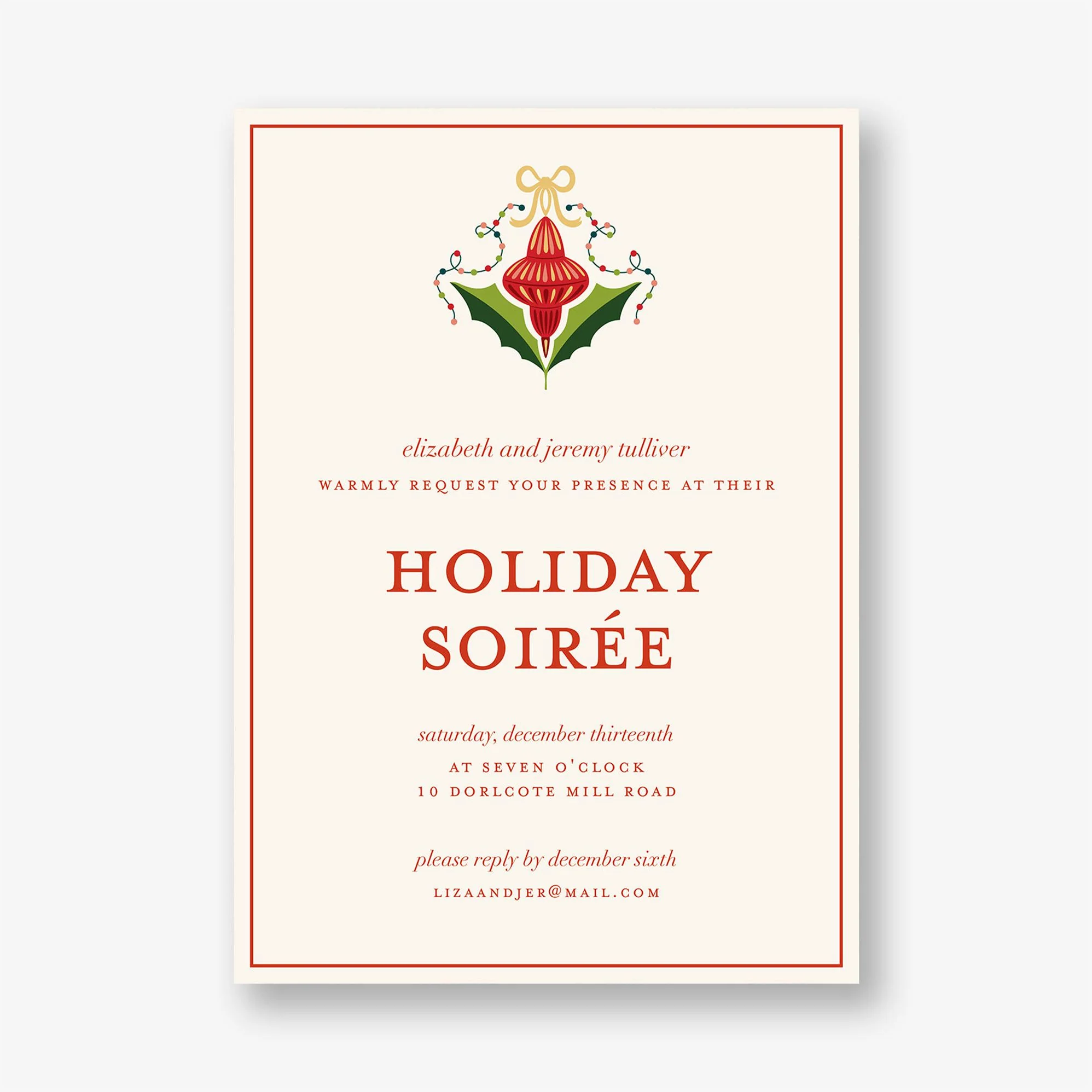 Vintage Ornament Party Invitation