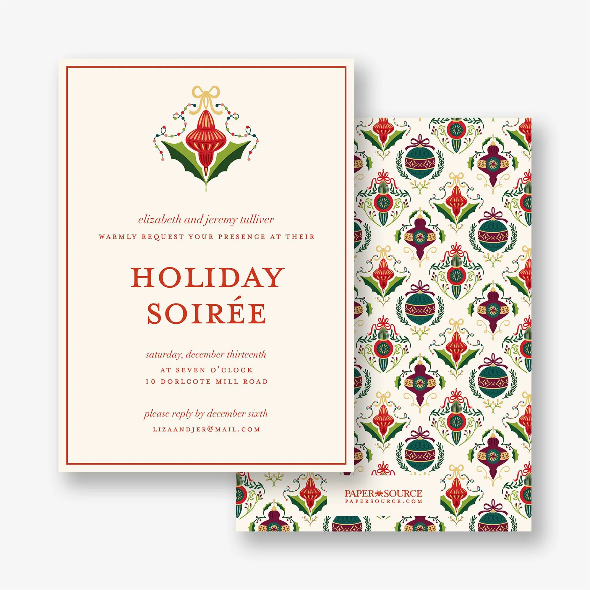 Vintage Ornament Party Invitation - Image 2