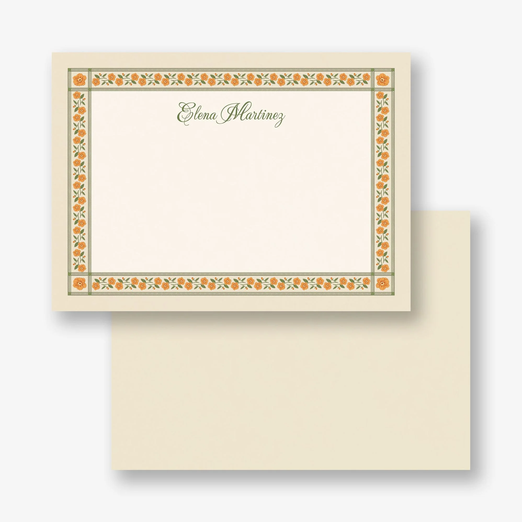 Vintage Poppy Border Stationery - Image 2