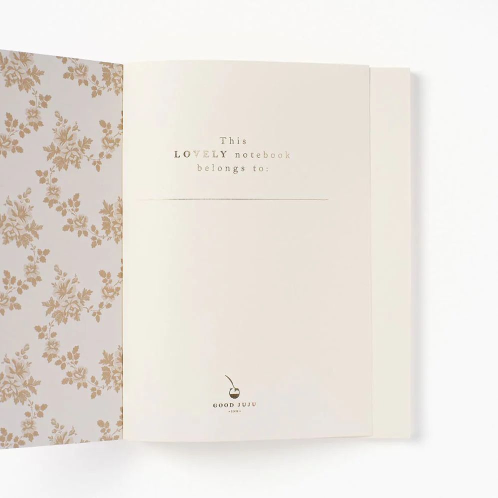 Vintage Purple Floral Softcover Notebook - Image 3