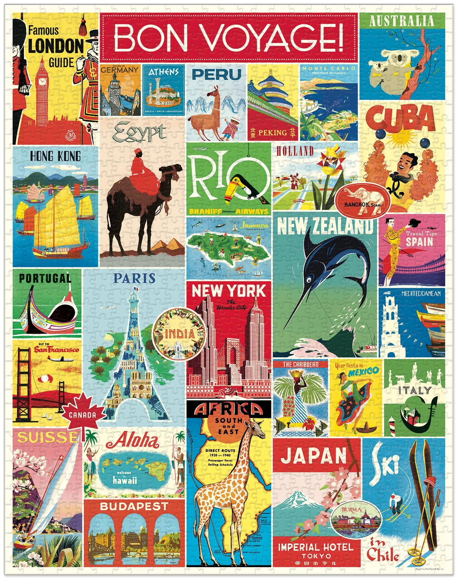 Vintage Travel 1,000 piece puzzle - Image 3