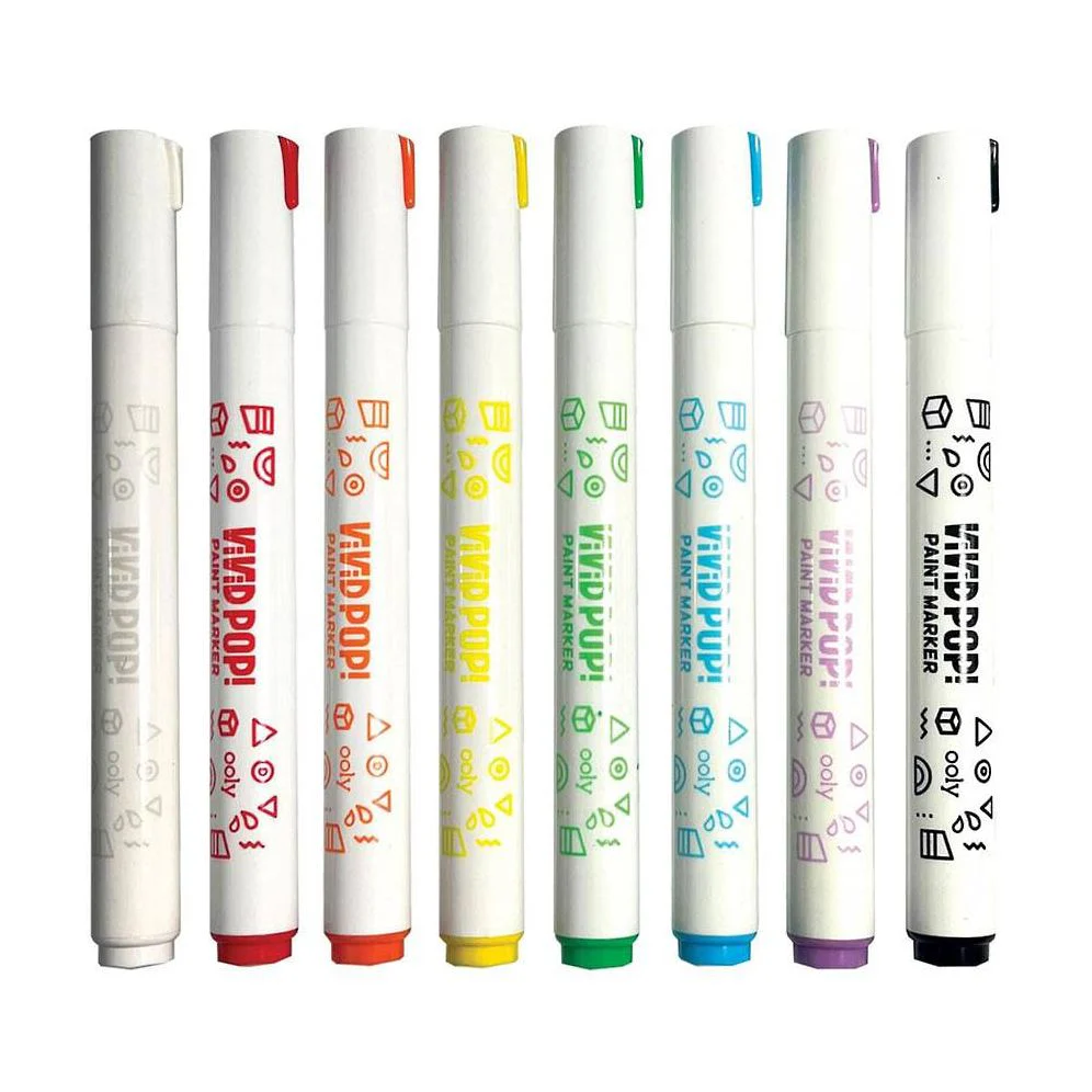 Vivid Pop! Water Based Paint Markers - 8 Colors - Image 10