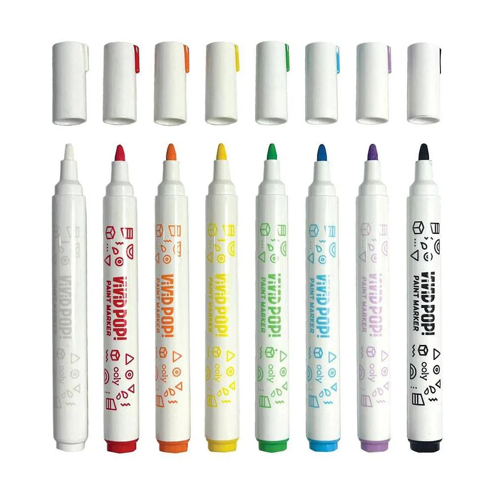 Vivid Pop! Water Based Paint Markers - 8 Colors - Image 6