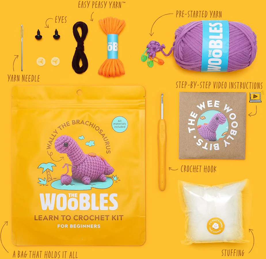 Wally the Brachiosaurus Learn to Crochet kit - Image 3