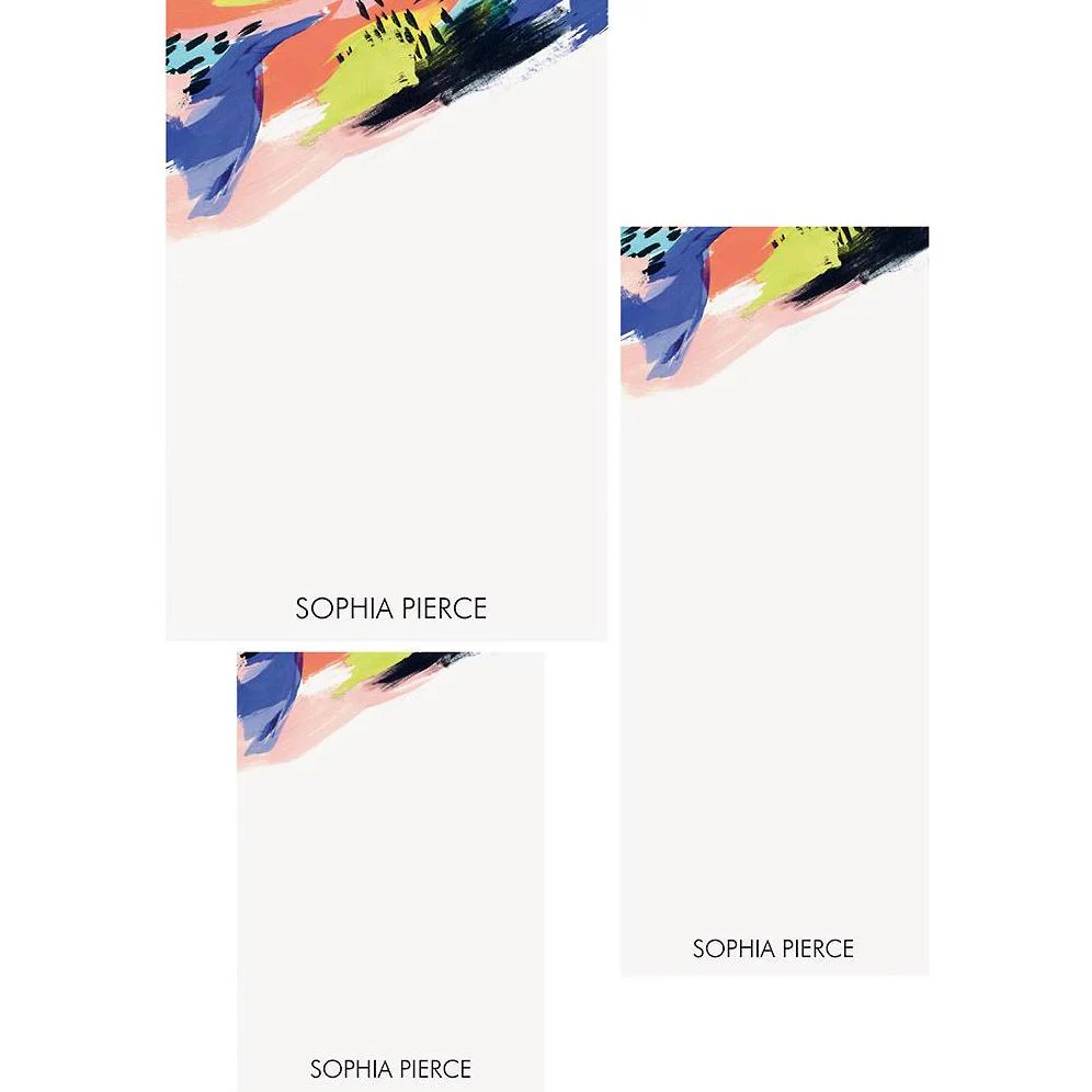 Watercolor Brush Mixed Personalized Notepads