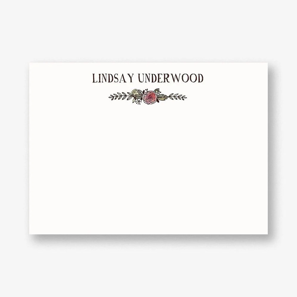 Watercolor Laurel A6 Stationery