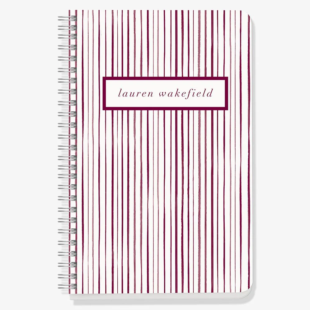 Watercolor Stripes Custom Journal