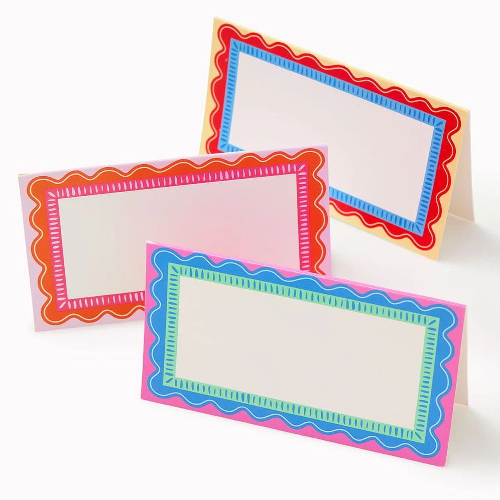 Wavy Party Placecards Set of 12