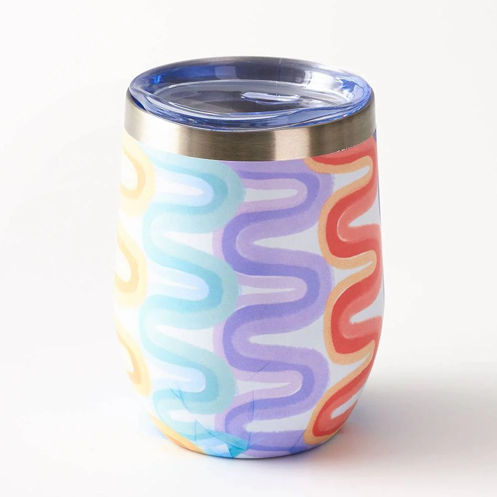 Wavy Stainless Wine Tumbler - Image 3