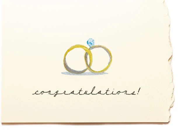 Wedding Rings Conratulations Wedding Card - Image 3