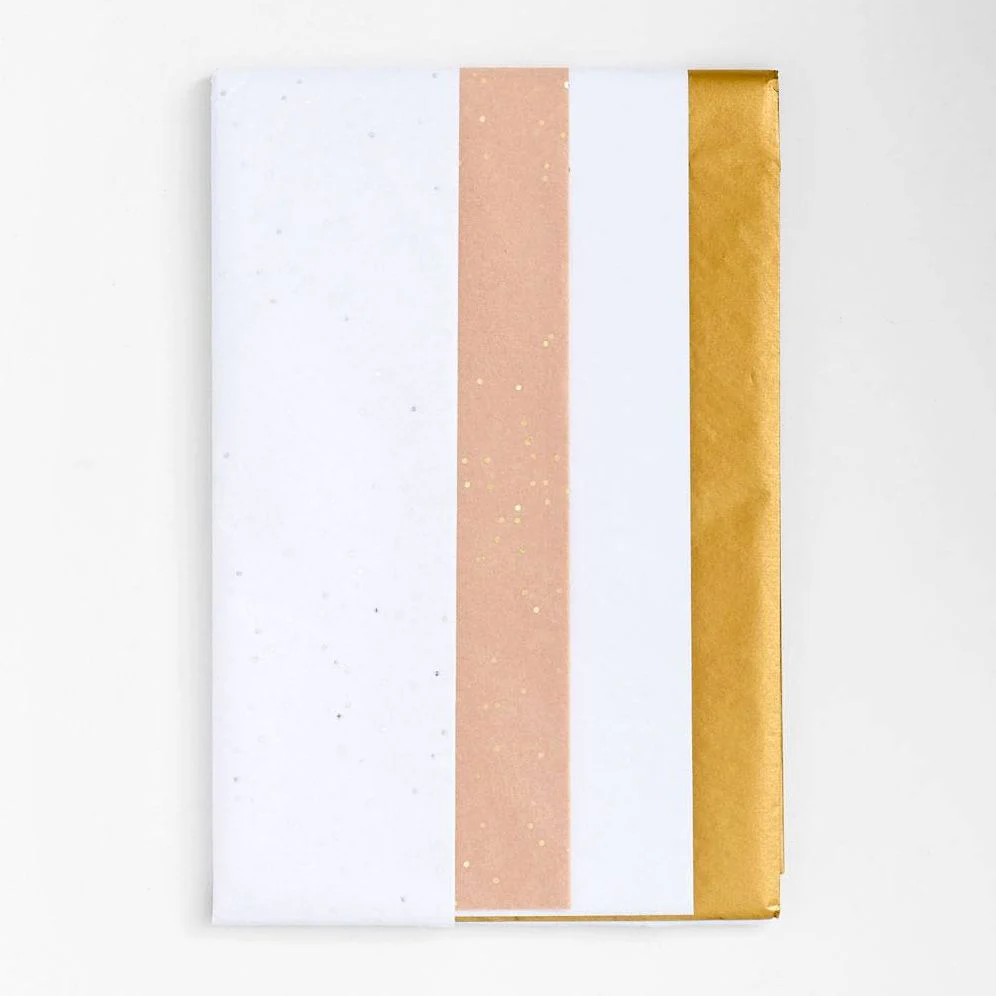 White And Gold Tissue Paper Set