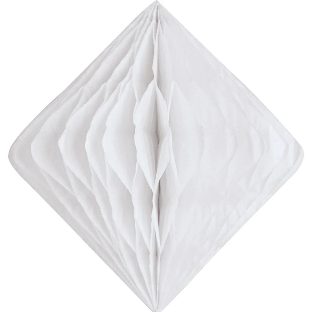 White Diamond Paper Honeycomb 15cm