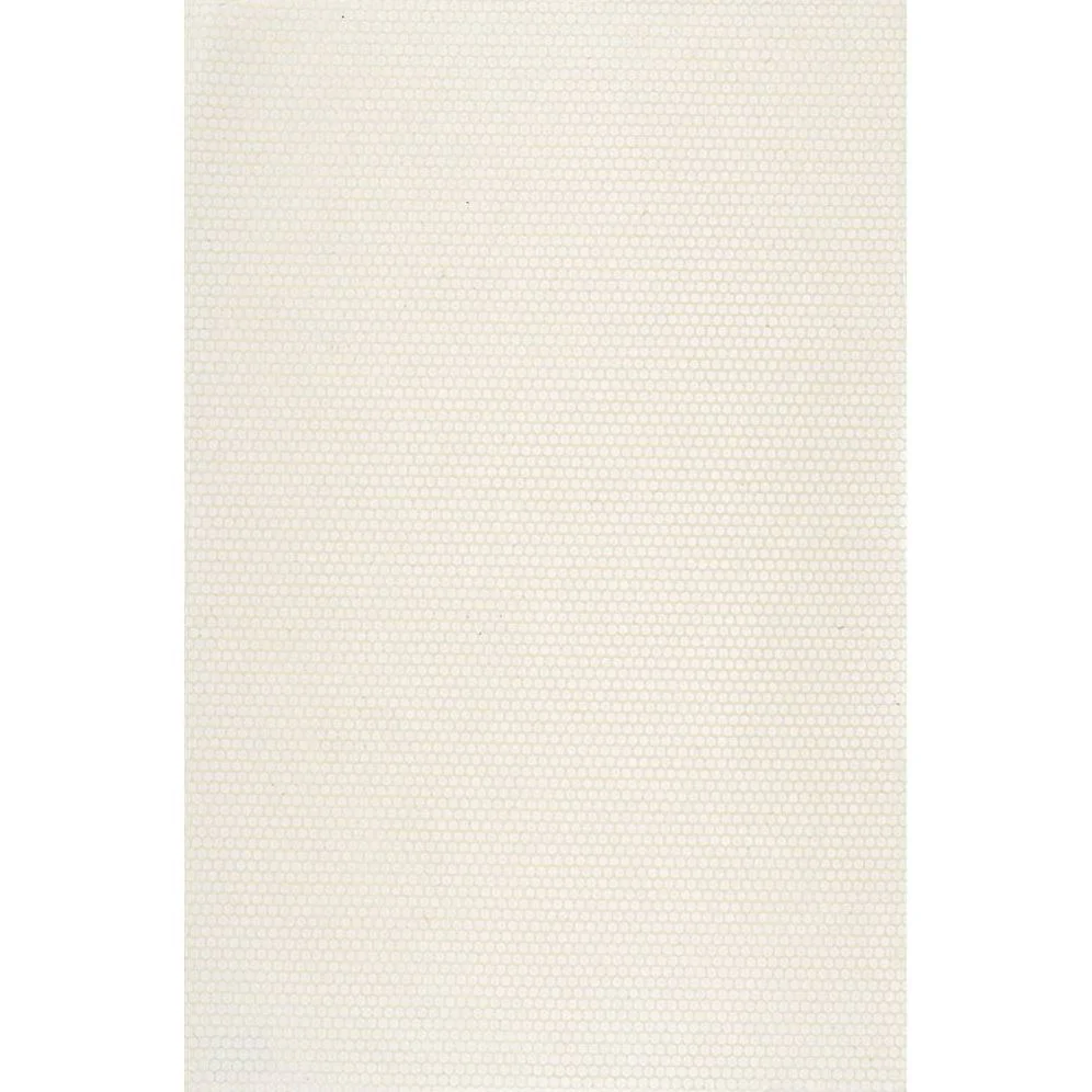 White Dot Repeat on Cream Handmade Paper - Image 2