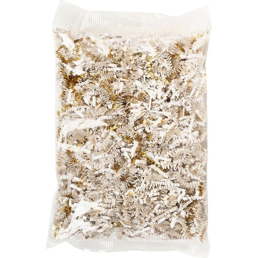 White & Gold Shredded Paper - Image 2