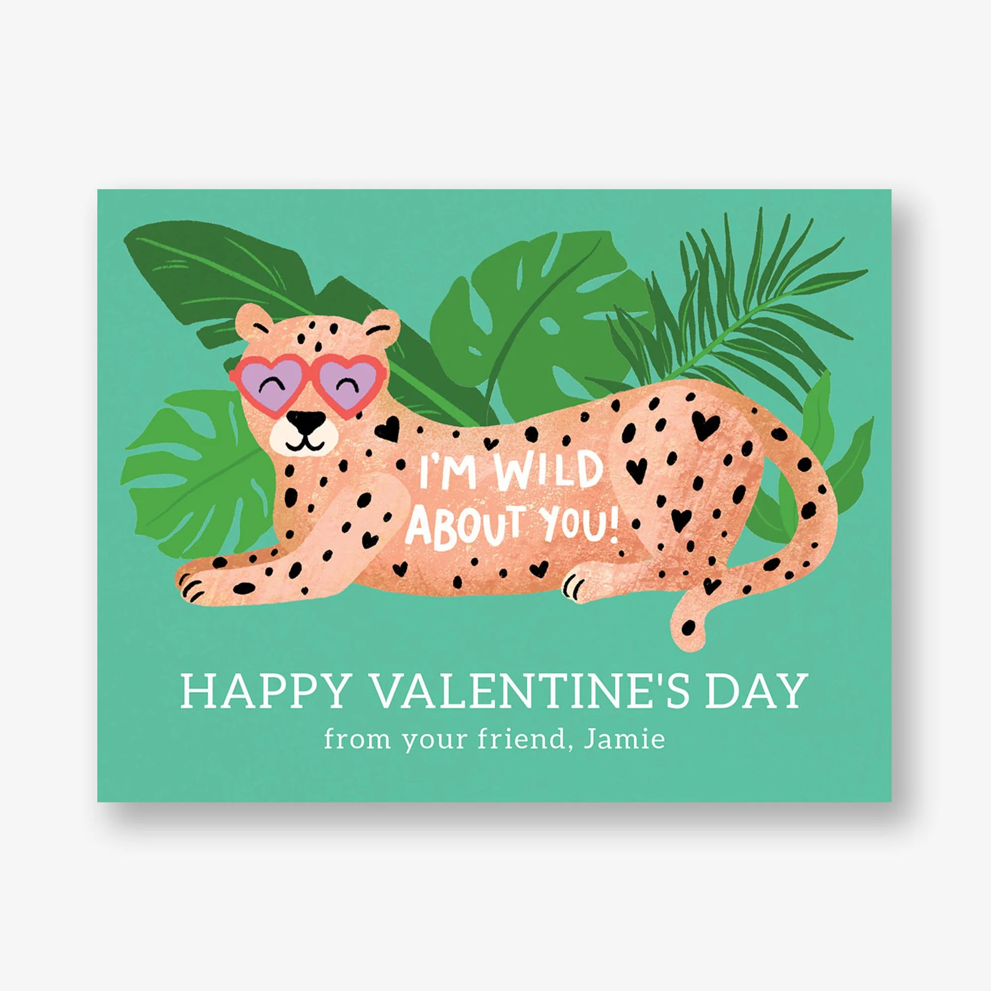 Wild About You Custom Valentine Card