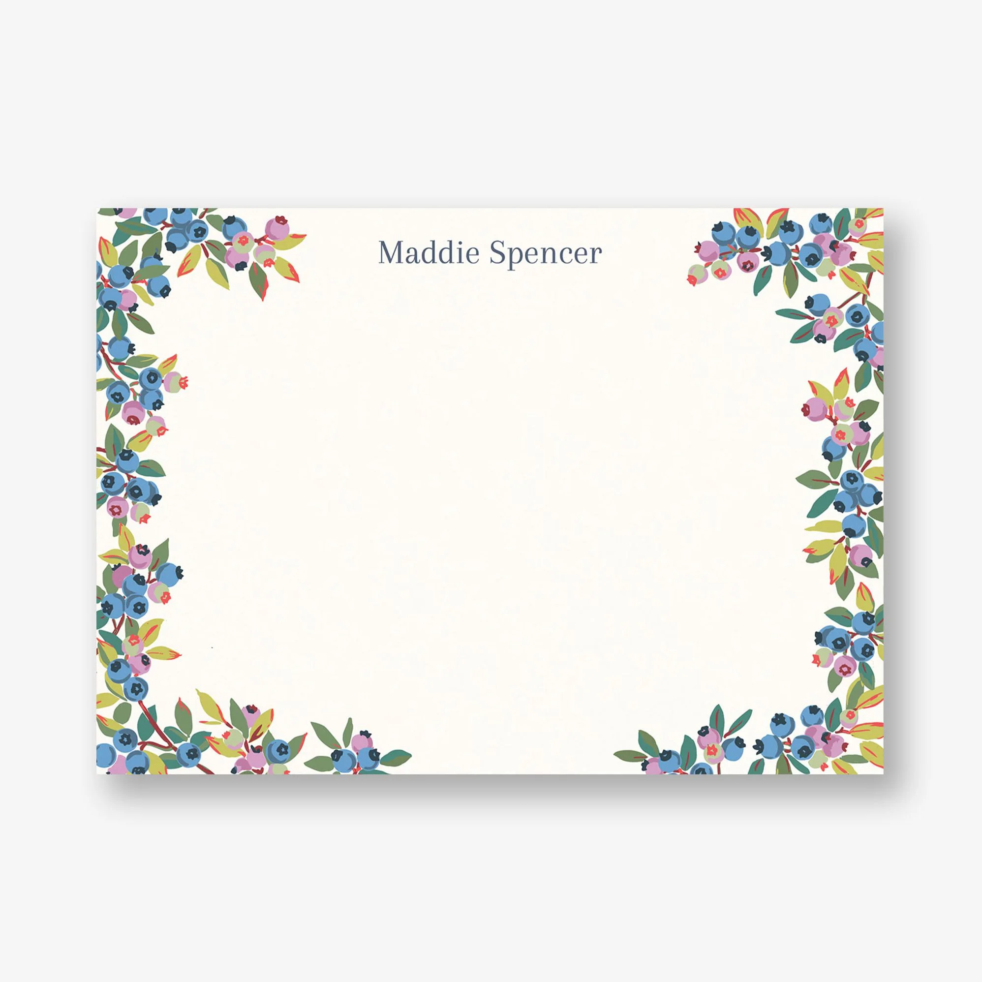 Wild Blueberries Stationery