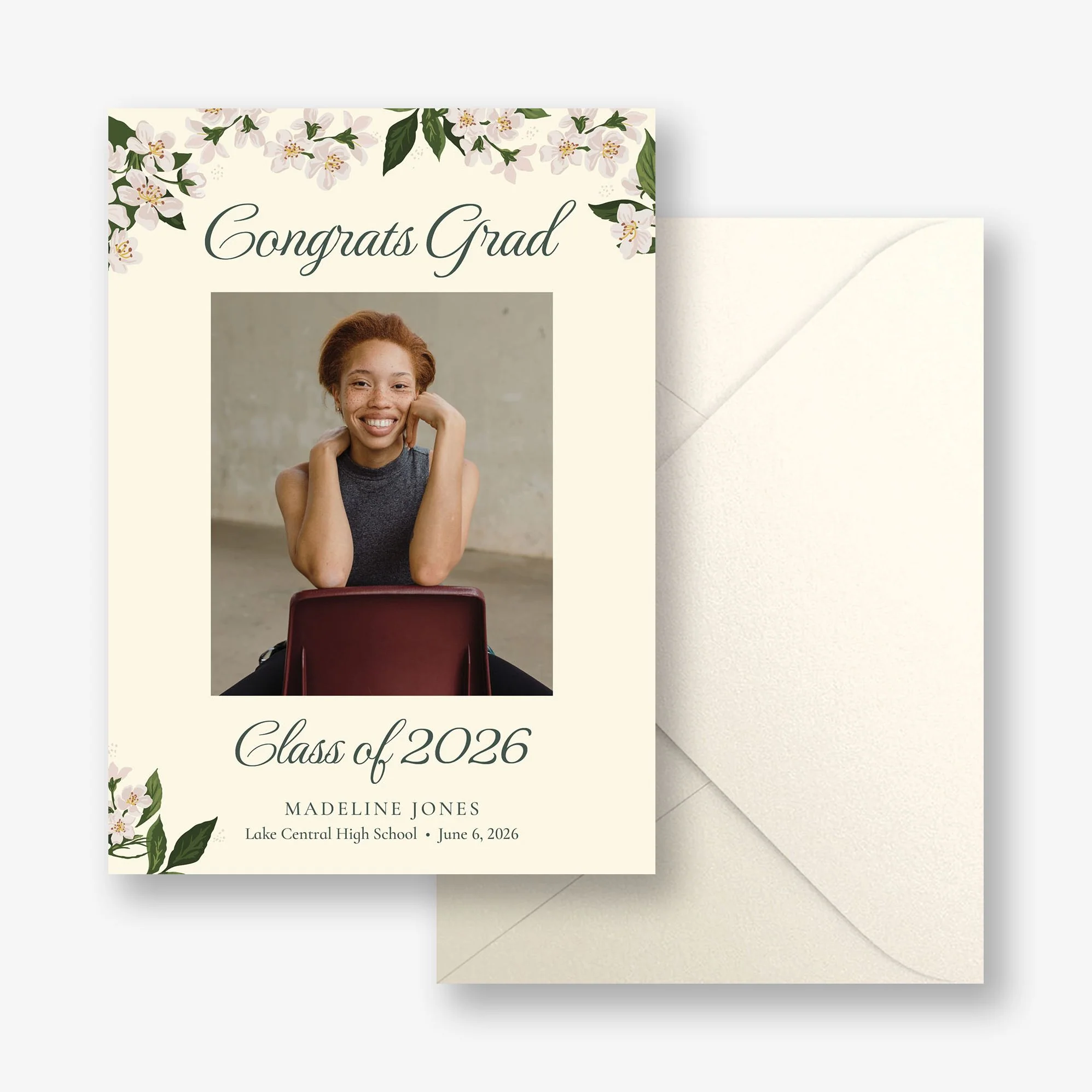 Wild Rose Photo Graduation Announcement - Image 3