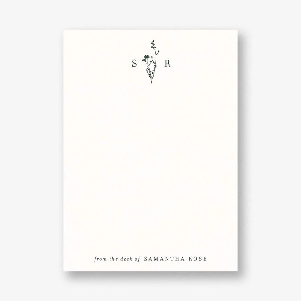 Wildflower Monogram Stationery