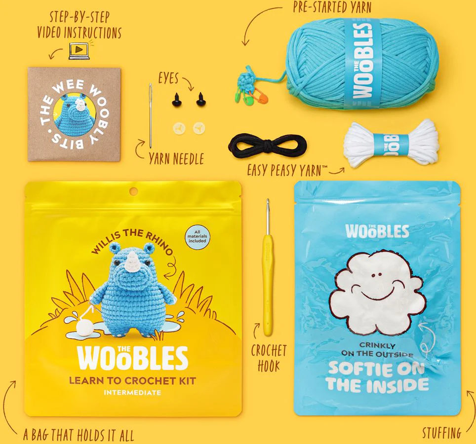 Willis the Rhino Learn to Crochet Kit - Image 2
