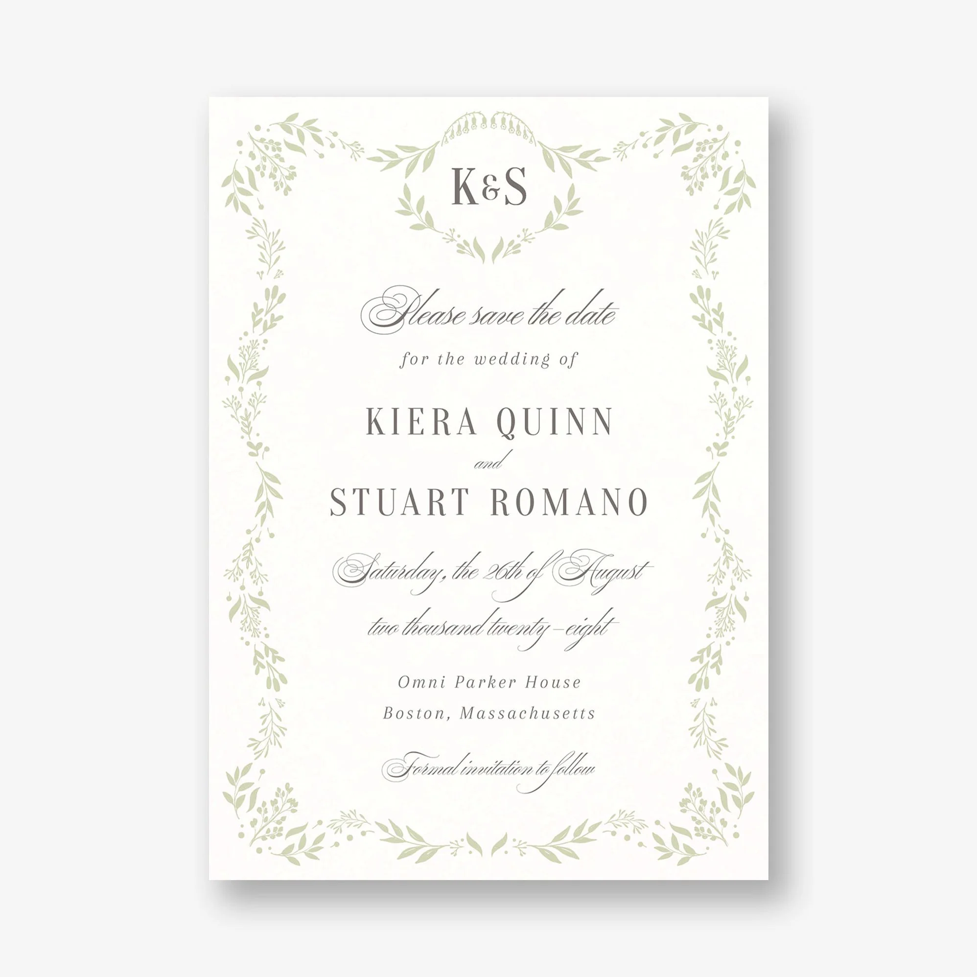 Winding Flora Frame Save the Date - Image 3